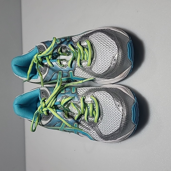 Asics Womens Gel Contend 2 T474N White Blue Green Low Top Running Shoes US 7 - Picture 5 of 12